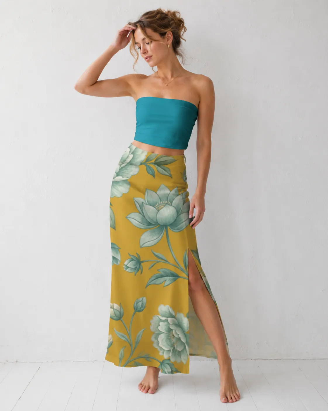 Women Pencil Skirt- Lotus — Draft Houses